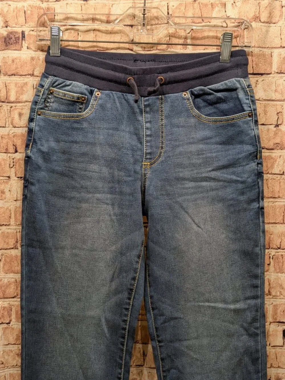 urban pipeline Blue Denim Jogger Jeans with Drawstring Waist Size Medium